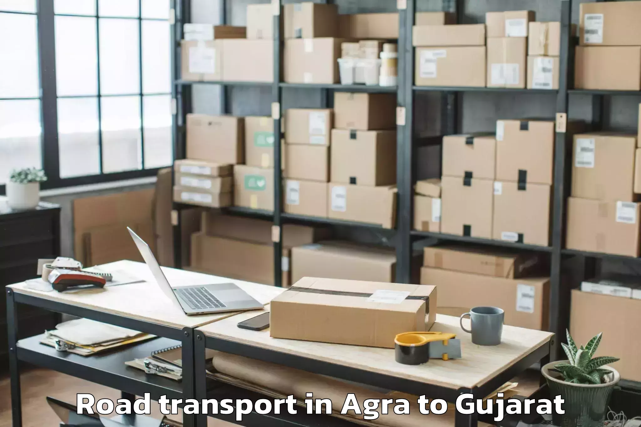 Top Agra to Sagbara Road Transport Available